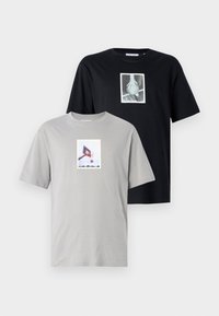 ONSDASHSON TEE 2 PACK - T-shirts print - jet black/ultimate grey