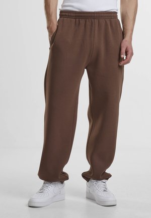 FLUFFY - Tracksuit bottoms - chocolatebrown