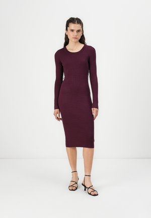 Vero Moda VMSILJE ONECK CABLE  - Robe pull - winetasting