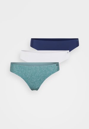 THONG PURE NO SHOW 3 PACK - G-strenge - jasper blue/halo gray/ washed navy
