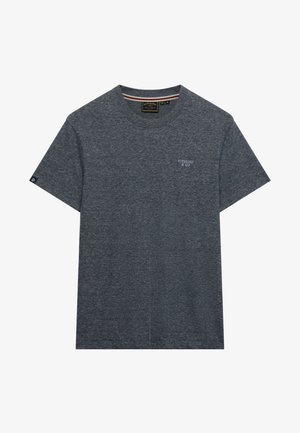 Superdry & Co, SUPERDRY ESSENTIAL STACKED LOGO EMBROIDERED T-SHIRT.. - Camiseta básica - eclipse navy grey feeder grey