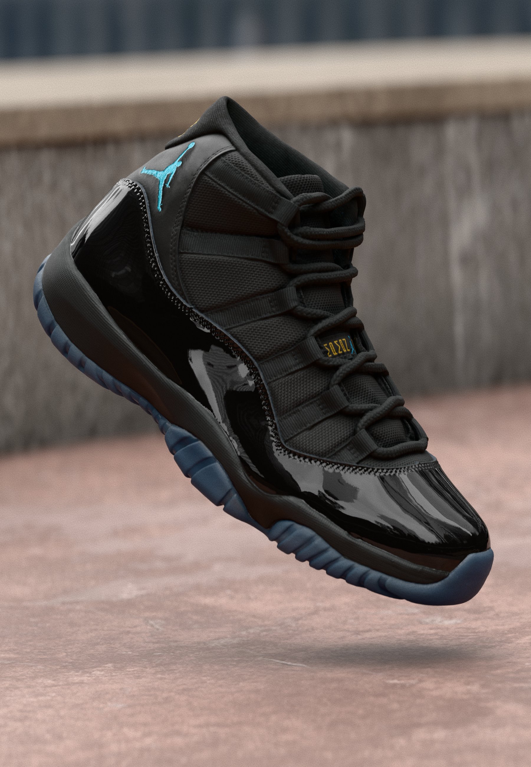 Jordan AIR JORDAN 11 RETRO - Sneaker high - black/gamma blue