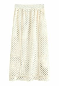 Next - REGULAR FIT - SUMMER BRODERIE - A-line skirt - cream Thumbnail Image 1