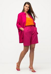 Ulla Popken WIDE LEG PINTUCKED - Šortky - pink