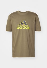 TEE - Marškinėliai su spaudiniu - olive strata