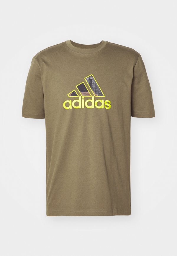 TEE - Print T-shirt - olive strata3