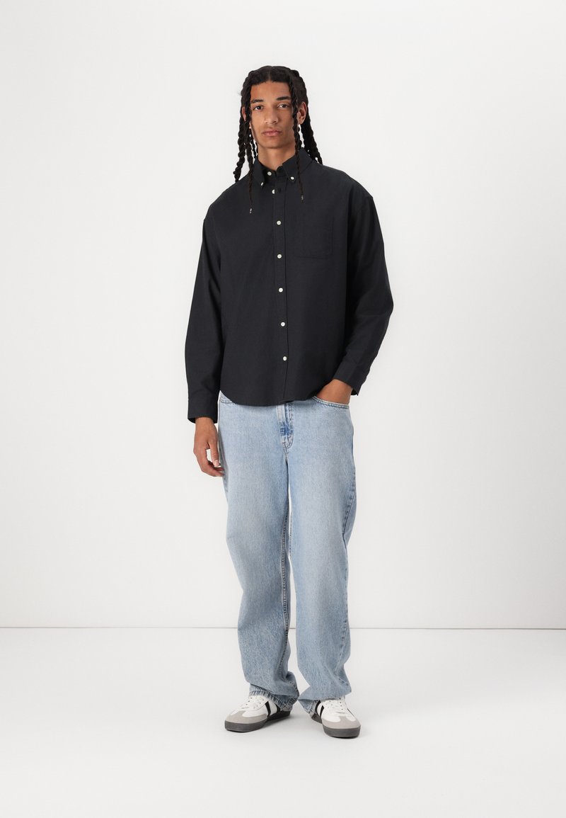 baggy black dress shirt Black Dress Shirt