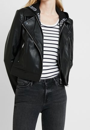 Giacca in similpelle - black