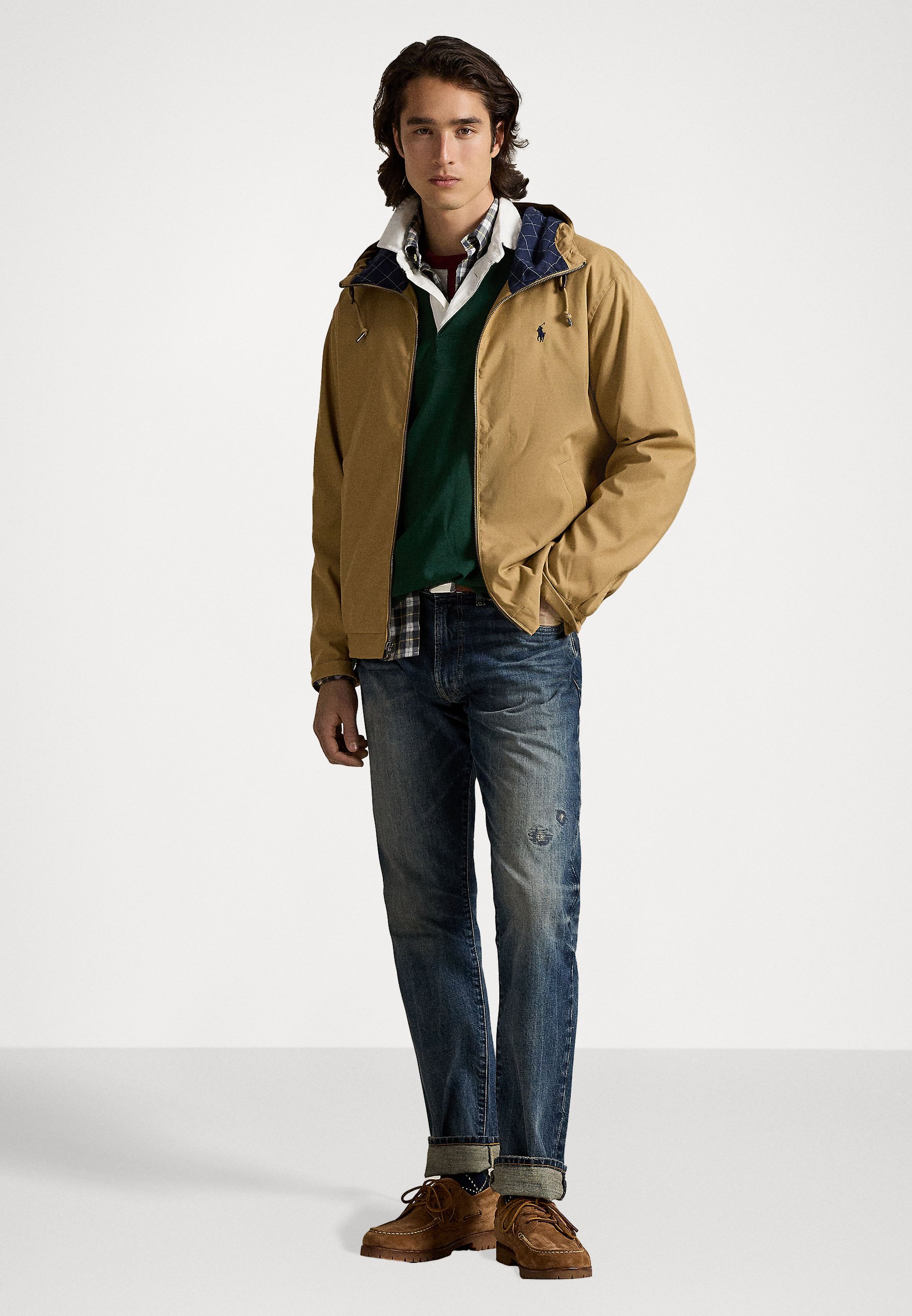 Polo Ralph Lauren TWILL HOODED JACKET - Jachetă de vânt - camel