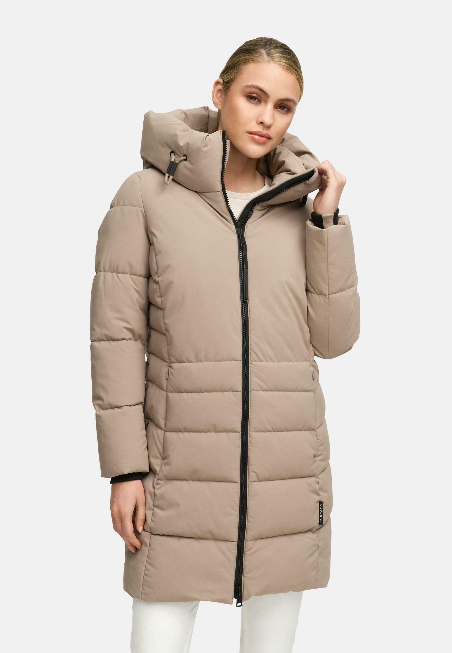 Navahoo Mondnebel Winter coat taupe grey/beige