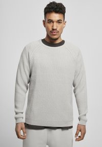 Urban Classics - RIBBED RAGLAN SWEATER - Džemper - lightasphalt Väikepilt 1