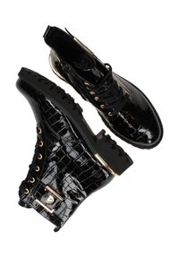Remonte Bottines à plateau - zwart