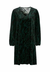 Cellbes of Sweden V-NECK - Cocktailkleid/festliches Kleid - dark green patterned