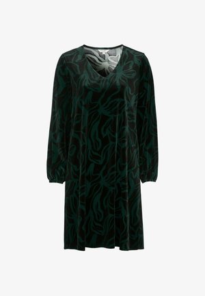 Cellbes of Sweden V-NECK - Juhlamekko - dark green patterned