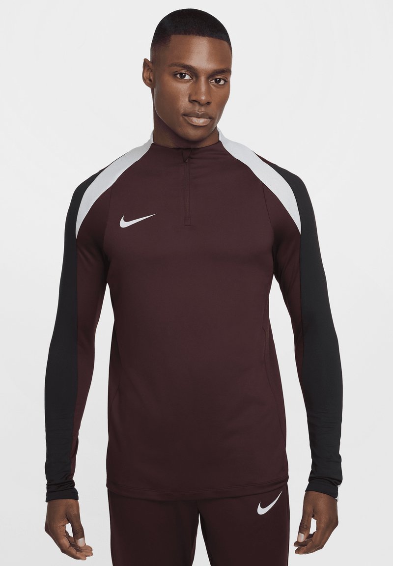 Nike Performance STRIKE DRILL TOP - Majica z dolgimi rokavi - burgundy crush black wolf grey wolf grey