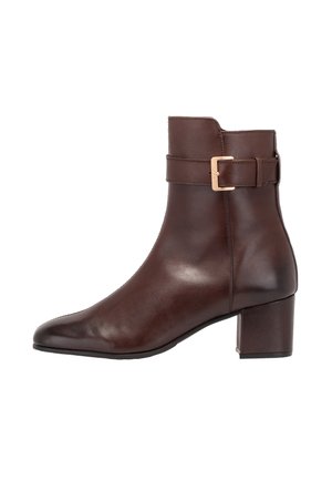 Cowboy/biker ankle boot - dunkelbraun