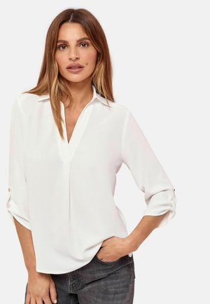 REGULAR FIT - 3/4 SLEEVE COLLARED - Pluus - white