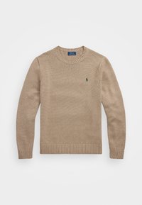 COTTON CREWNECK SWEATER - Jumper - bronze melange