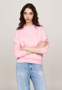 Tommy Jeans FLAG CREW - Sportinis megztinis - ballet pink