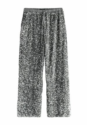 SEQUIN WIDE  - Pantaloni - silver