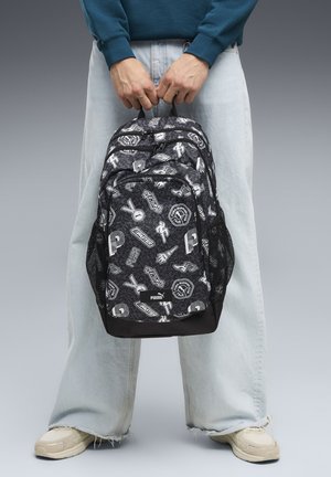 Puma, PUMA ACADEMY AOP BACKPACK UNISEX - Zaino - puma black-running icons aop