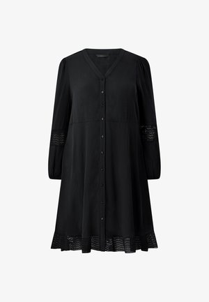 Ellos Plus collection, KLEID MIT SPITZENDETAILS. - Skjortekjole - black