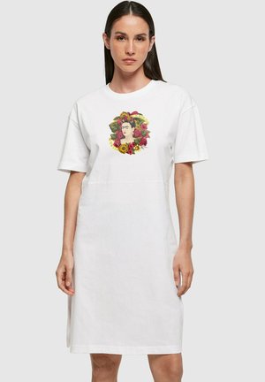 KAHLO - MUCH FLOWERS - Vestito di maglina - white