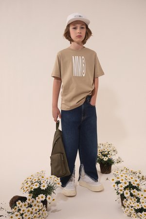 UNISEX 3 PACK - T-shirt imprimé - white/dusty taupe/black
