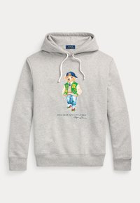 POLO BEAR FLEECE HOODIE - Jersey con capucha - andover heather
