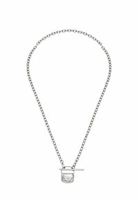 Collana in argento con maglie intrecciate, dotata di un gancio minimalista e di una finitura liscia e lucida.