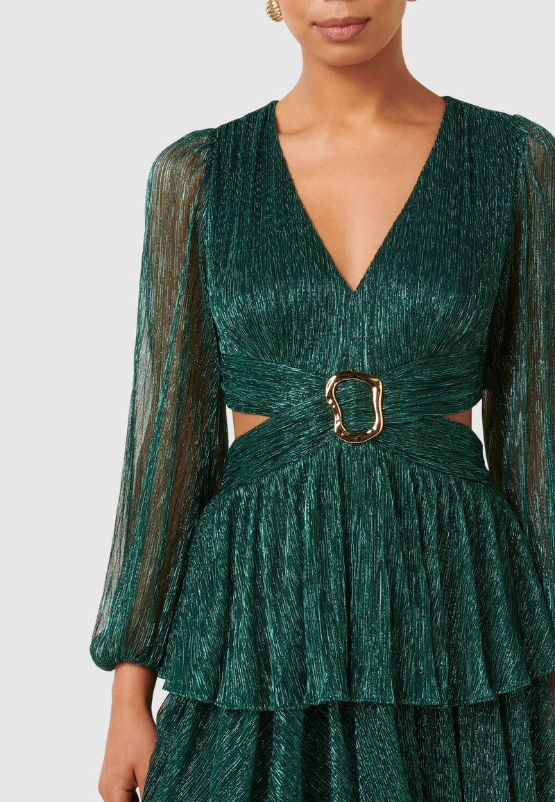 forever new emerald green dress DONNA PLISSE MINI - Cocktail dress / Party dress wasHauteCorner