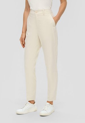 s.Oliver MIT TAPERED LEG - Chino - beige