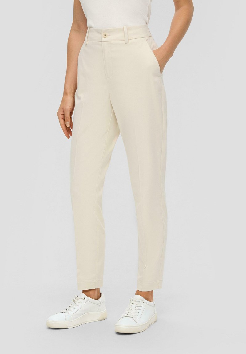 s.Oliver MIT TAPERED LEG - Chino - beige