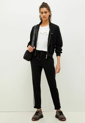 WITH ZIP - Zip-up sweatshirt - black