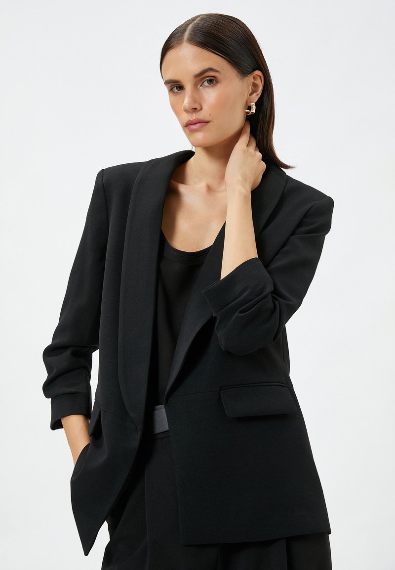 Buy Koton Pocket Detail Half Zipper Sweatshirt In Black | 6thStreet UAE
