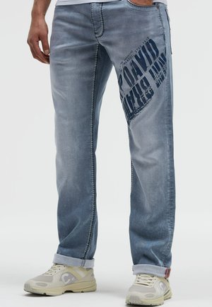 COMFORT FIT - Jeans Tapered Fit - grey blue jogg