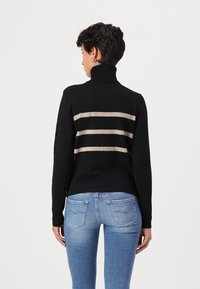 VILA VIKERRY ROLLNECK PULLOVER/KA - Pulóver - black/natural
