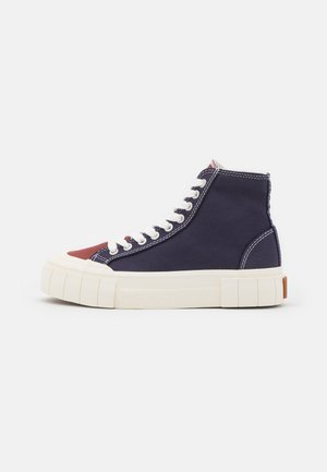 PALM UNISEX - Korkeavartiset tennarit - navy/brown/blue