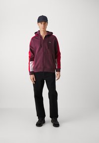 Lacoste ELEVATED COLORBLOCK UNISEX - Mikina so zipsom - spleen/red flour