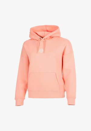 BIDI BADU, HOODY OUT OF CONTROL LOGO HOODY - Sweat à capuche - candlelight peach logo white