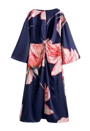 Next REGULAR FIT - TWIST FRONT TEXTURE - Maxikleid - navy floral