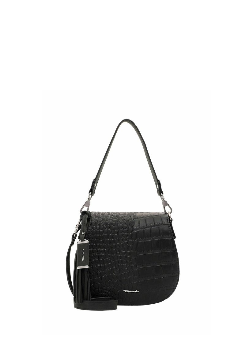 Tamaris Damen Handtasche GHALIA In Schwarz - Elegante Textiltasche Mit Goldakzenten