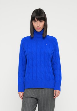 SOFT CABLE ROLL - Pullover - blue