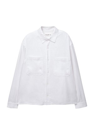 PULL&BEAR LONG SLEEVE BLEND - Shirt - white