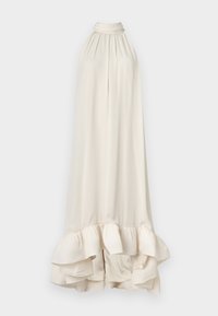 SABRINA HALTER NECK RUFFLED DRESS - Kokteilinė suknelė / vakarėlių suknelė - white