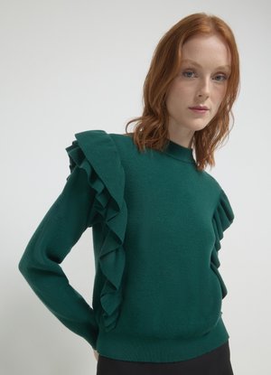 Calliope CON ROUCHES - Strickpullover - verde