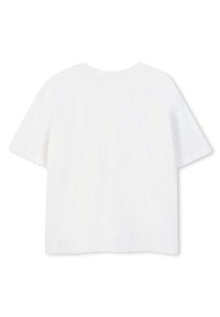 Witte korte mouw t-shirt gemaakt van zachte katoen. Beschikt over een ronde hals en heeft een relaxte pasvorm. Geen zichtbare patronen of hardware.