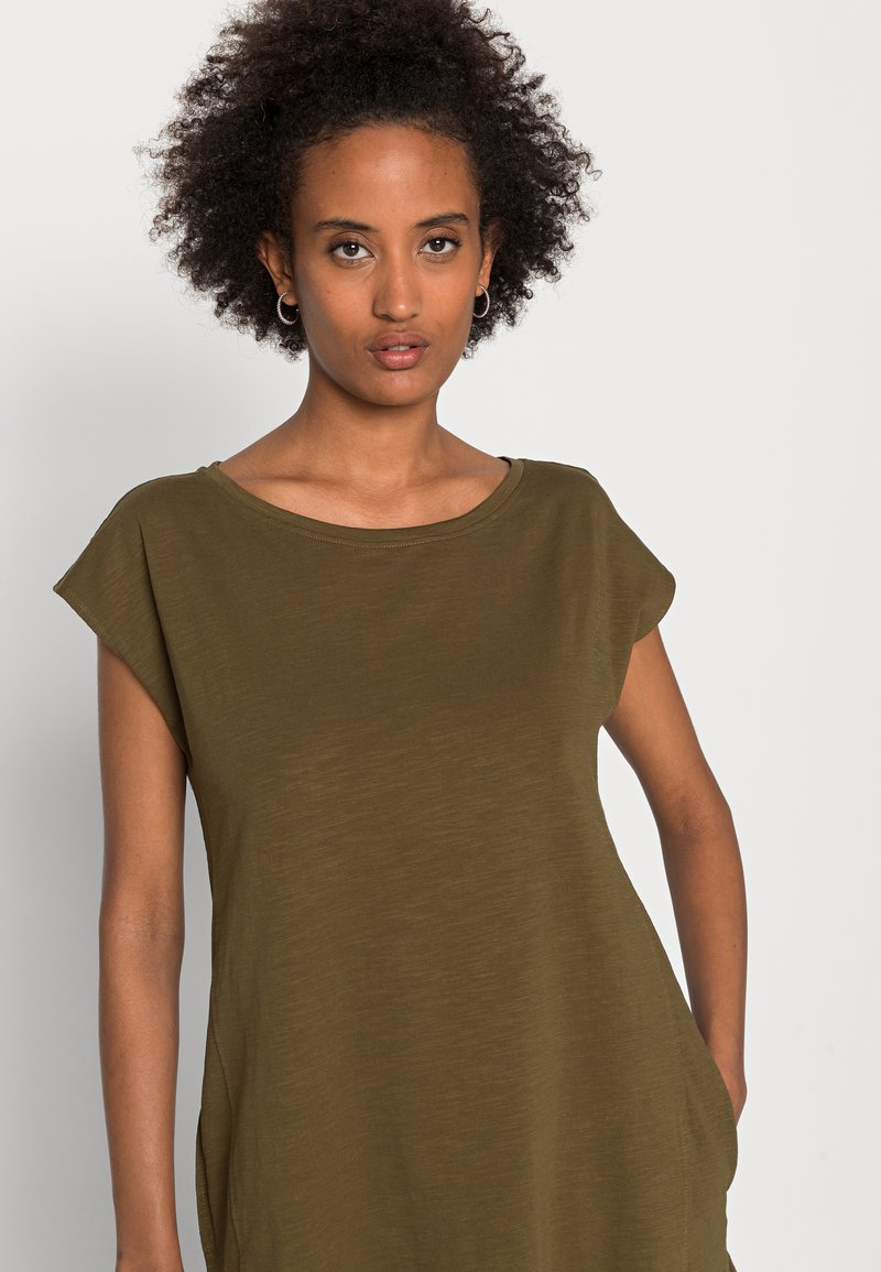 Damen Freizeitkleider | edc by Esprit Jerseykleid khaki green/khaki - PE71058 Damen Freizeitkleider | edc by Esprit Jerseykleid khaki green/khaki - PE71058