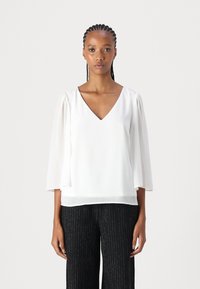 VILA VIMICADA V NECK - Bluse - cloud dancer