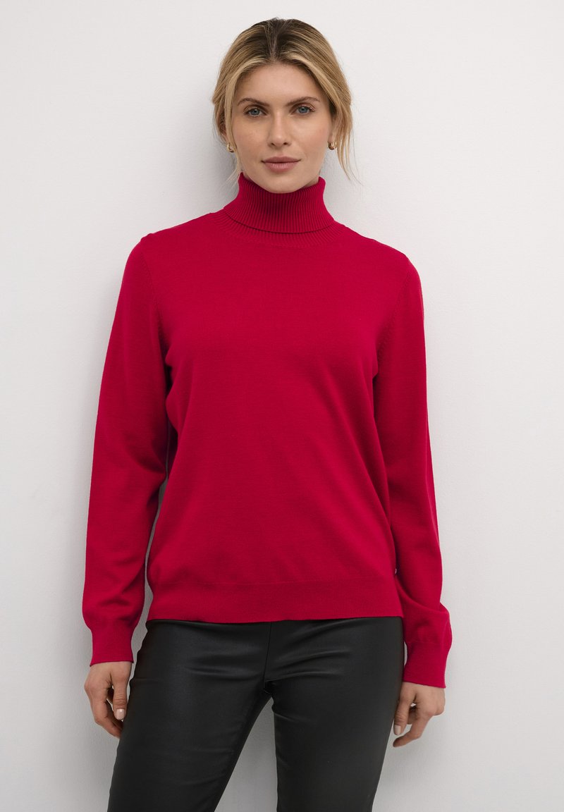 Cream VILLEA ROLLNECK - Stickad tröja - jester red
